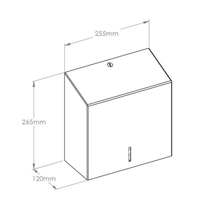Pojemnik na ręczniki pojedyncze Merida Stella Maxi, stal matowa