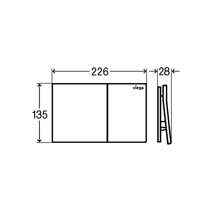 Przycisk WC Viega Prevista Visign for More 200, metalowe, miedź/złoty
