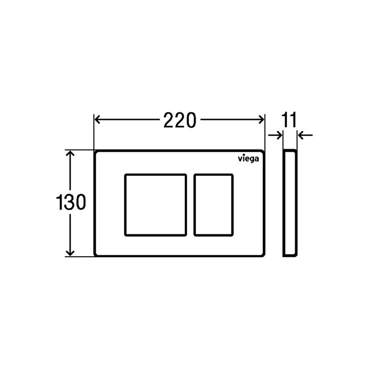 Przycisk WC Viega Prevista Visign for More 200, metalowe, miedź/złoty