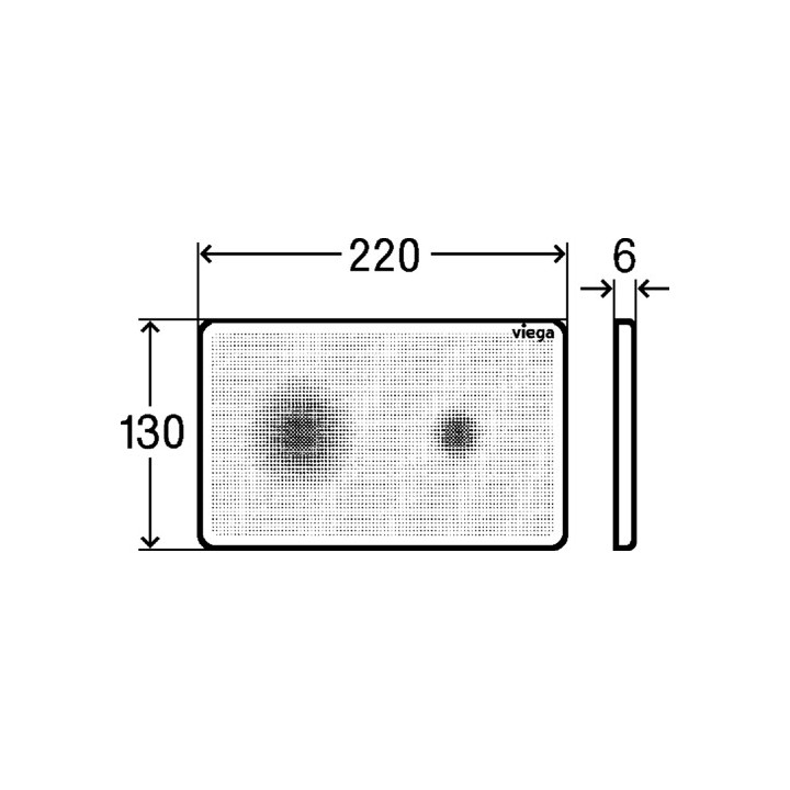 Przycisk WC Viega Prevista Visign for More 200, metalowe, miedź/złoty