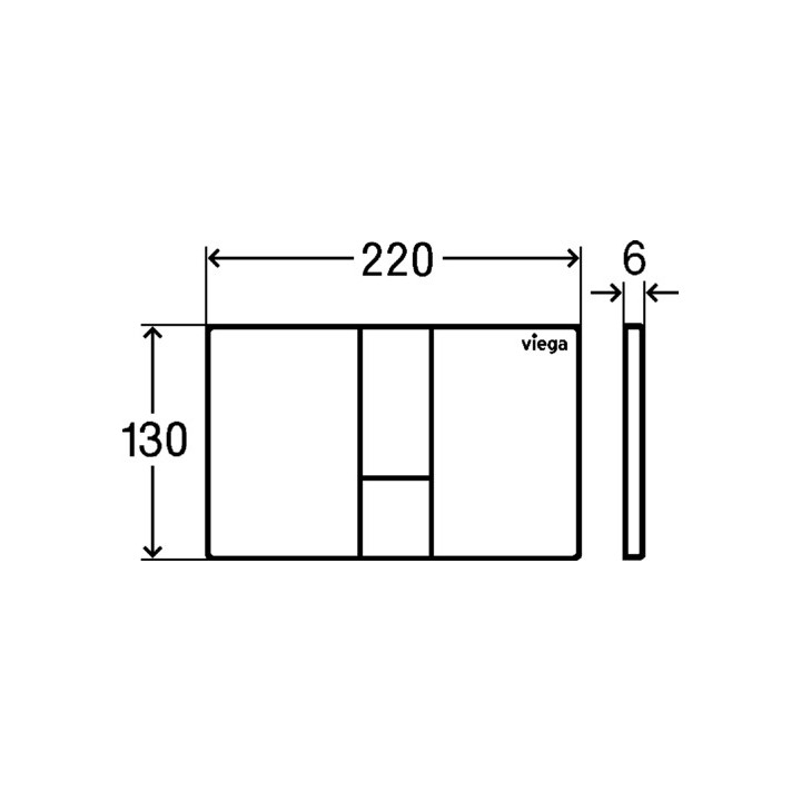 Przycisk WC Viega Prevista Visign for More 200, metalowe, miedź/złoty