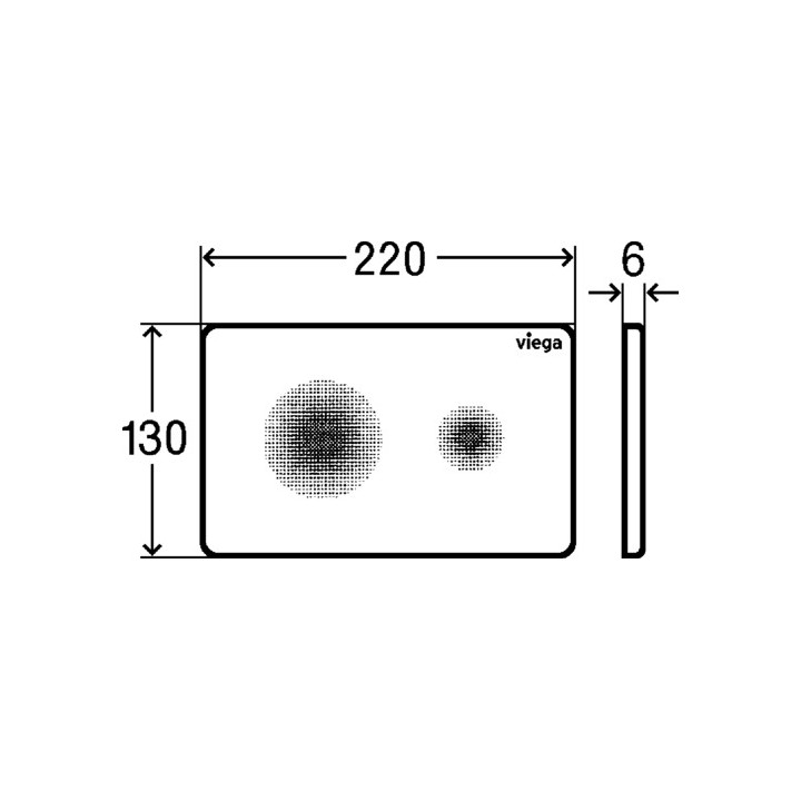 Przycisk WC Viega Prevista Visign for More 200, metalowe, miedź/złoty