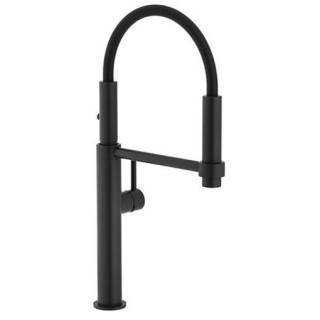 Bateria kuchenna Franke Active Plus SM, stała wylewka - czarny mat 