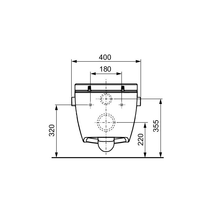 Miska WC z funkcją prysznica TECEone, 54x40cm, bezkołnierzowa, biała