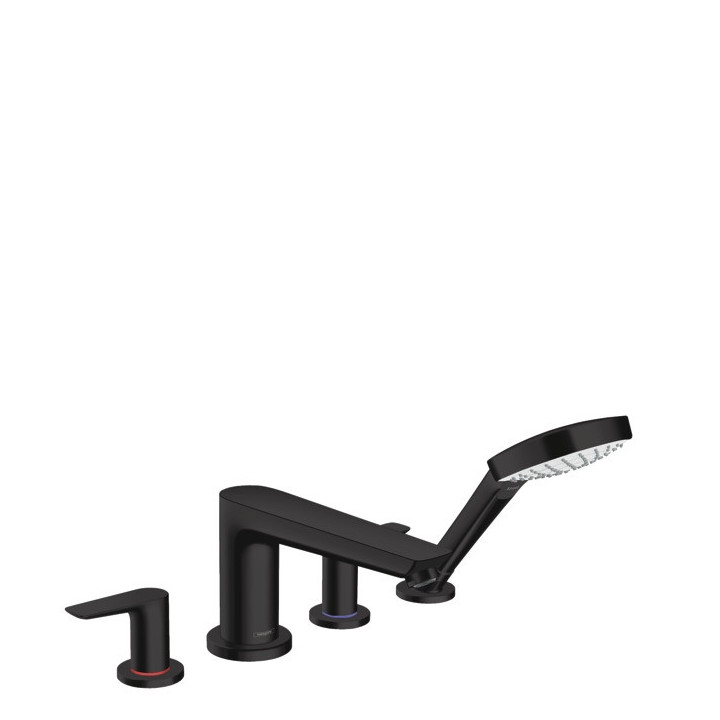 Bateria wannowa 3-otworowa Hansgrohe Talis E chrom, dł. 196 mm, montaż na brzegu wanny, el. zewnętrzny, do przepływ. podgrzewacz