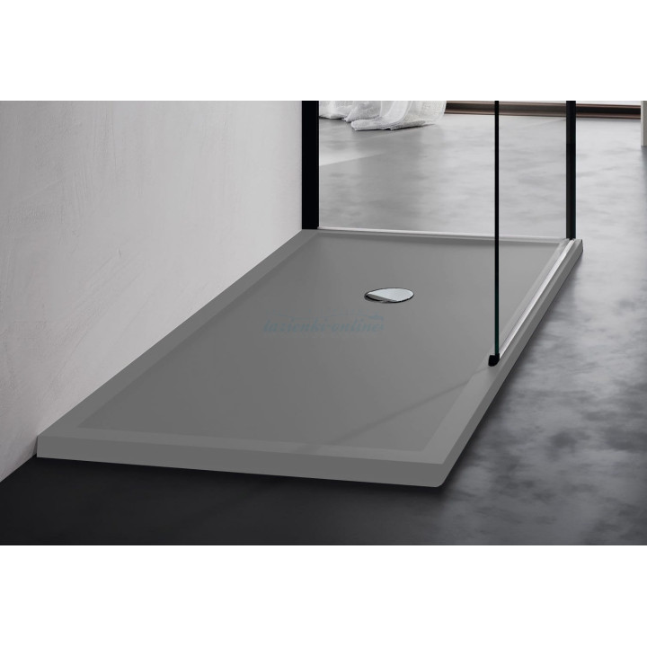 Brodzik prostokątny Novellini Olympic Plus 120x90x4,5cm, szary