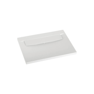 Umywalka nablatowa Marmorin Tatoo I z białą płytką, 705x504x68 mm bez przelewu biała