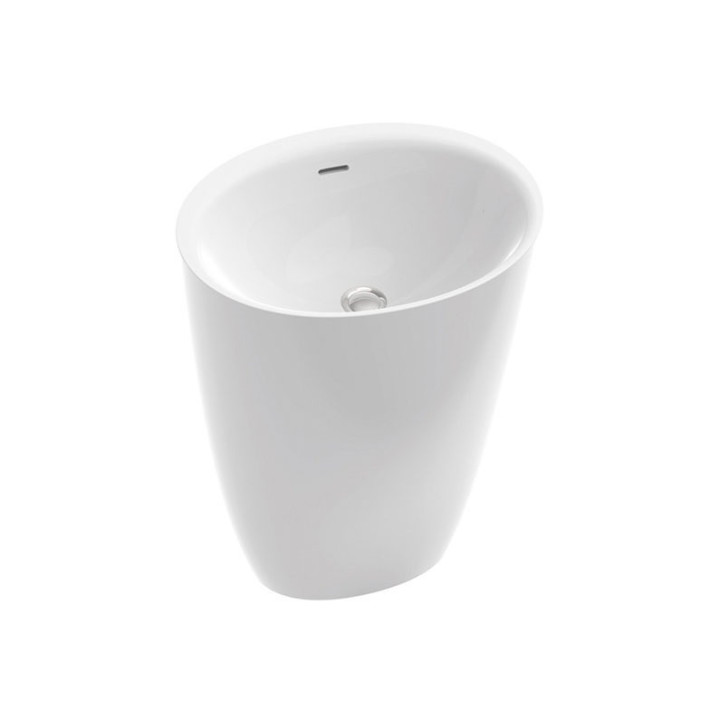 Umywalka wolnostojąca Marmorin Mia S 550x420x850 mm z przelewem biała