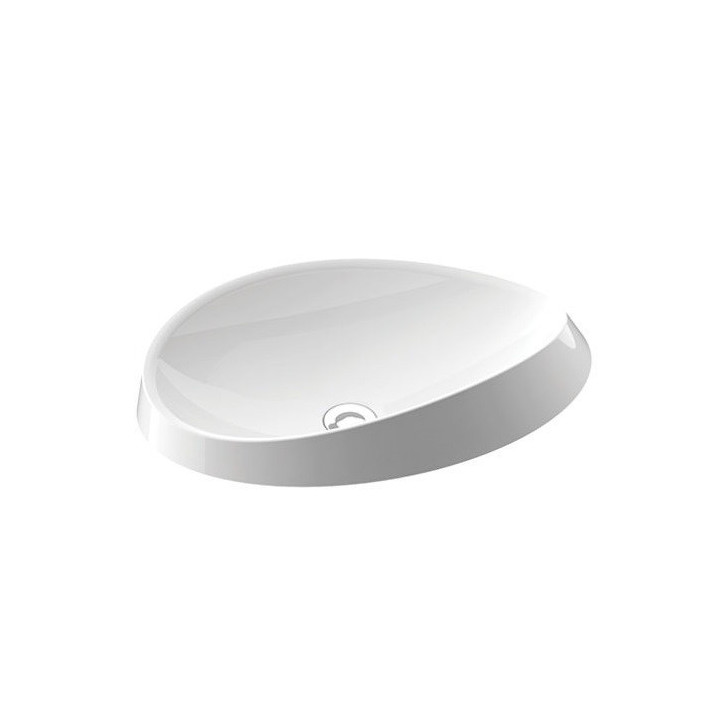 Umywalka Marmorin Alice III, wpuszczana w blat, 600x386x163 mm, biała