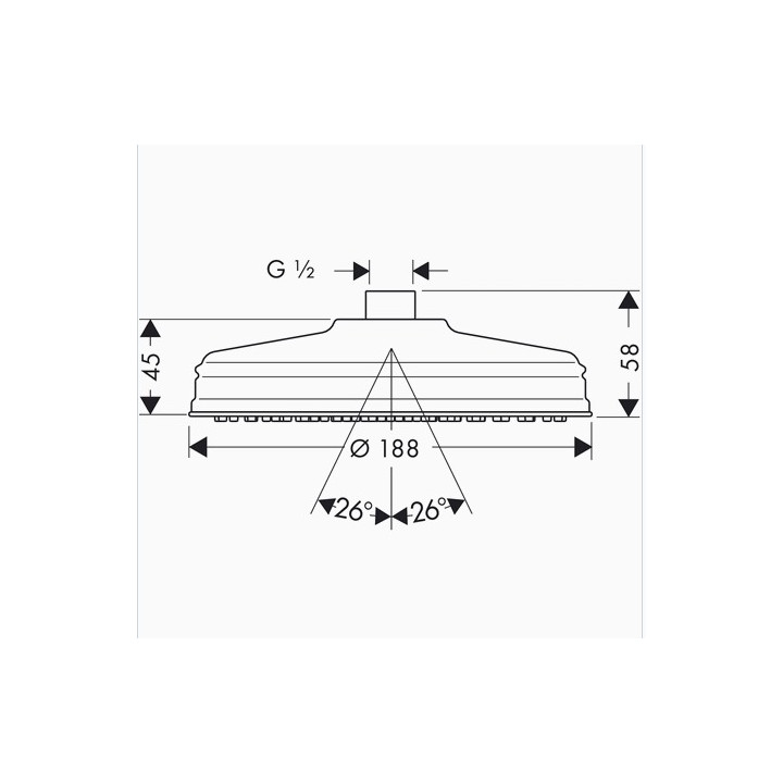 Głowica talerzowa Axor  o średnicy 180 mm- sanitbuy.pl