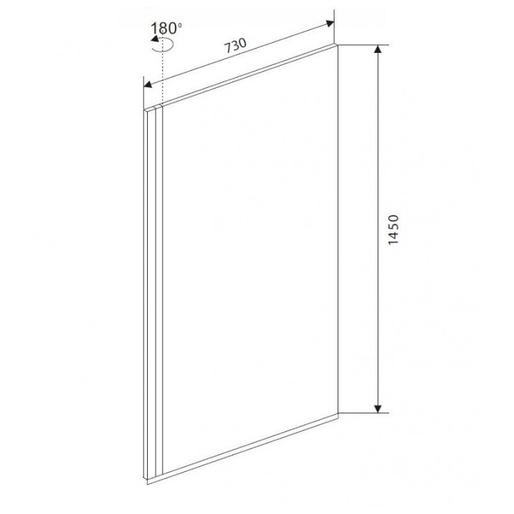 Parawan nawannowy Excellent Actima Seria 900, 73x145cm, uniwersalny, profil chrom
