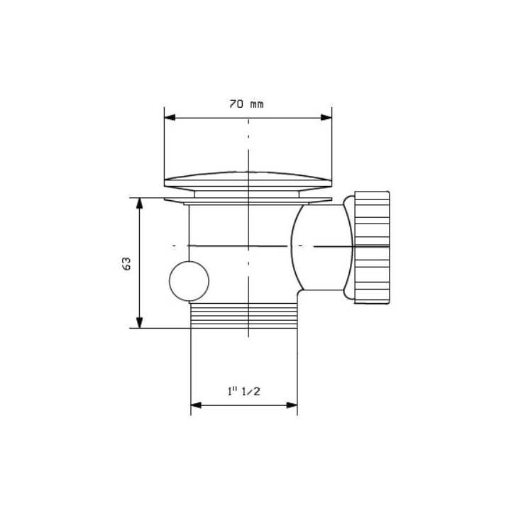 Przelew wannowy Vicario z syfonem dł. 100 cm - czarny mat