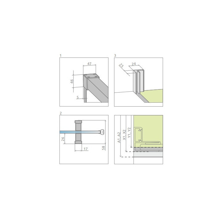 Parawan nawannowy Radaway Idea Black PN DWD 180, rozsuwany, szkło przejrzyste, 180x150cm, czarny profil
