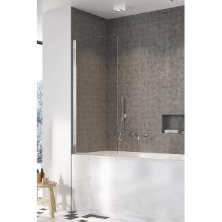 Parawan nawannowy Radaway Essenza New Black PND II 140, prawy, szkło przejrzyste, 140x150cm, czarny profil