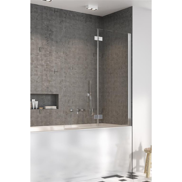 Parawan nawannowy Radaway Nes PNJ 100, lewy, szkło przejrzyste, 100x150cm, profil chrom