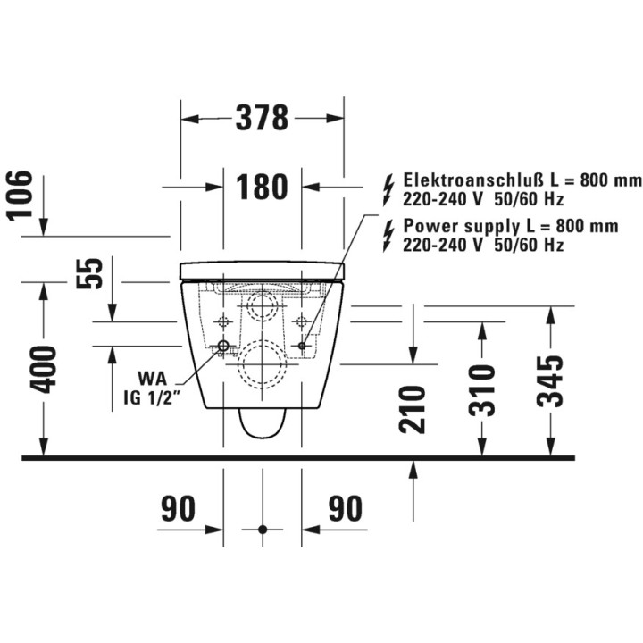Deska Duravit SensoWash Slim wolnoopadająca z funkcją mycia do misek serii: Happy D2.