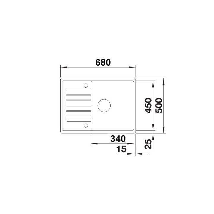 Zlewozmywak Blanco Zia 45 S Compact Silgranit Puradur, jednokomorowy, odwracalny, 68x50cm, antracyt