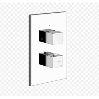 Bateria natryskowa termostatyczna Gessi Rettangolo Black XL - czarna