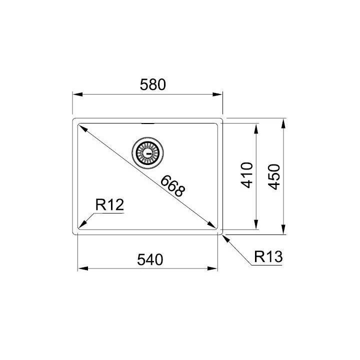 Zlewozmywak stalowy Franke BOX 210/110-54 - stal szlachetna jedwab