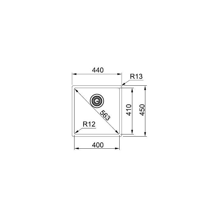 Zlewozmywak stalowy Franke BOX 210/110-40 - stal szlachetna jedwab