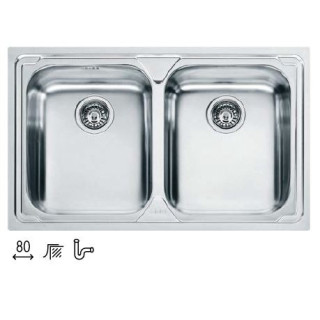 Zlewozmywak stalowy Franke LOGICA 620-79 - stal szlachetna jedwab