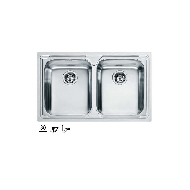 Zlewozmywak stalowy Franke LOGICA 620-79 - stal szlachetna jedwab