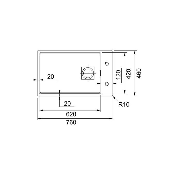 Zlewozmywak z Fragranitu Franke KANON 110-62 - onyx