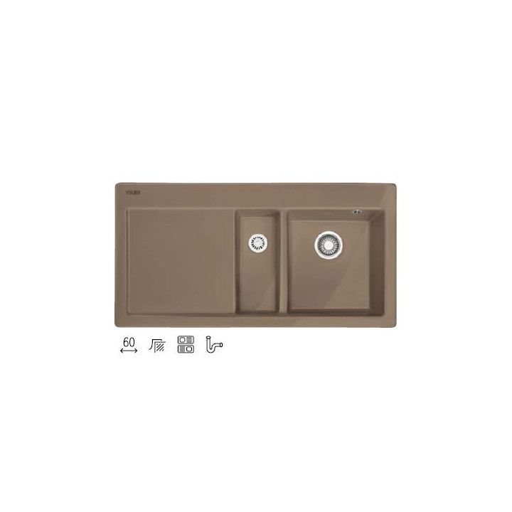 Zlewozmywak ceramiczny Franke MYTHOS 651-100 lewy - biały polarny