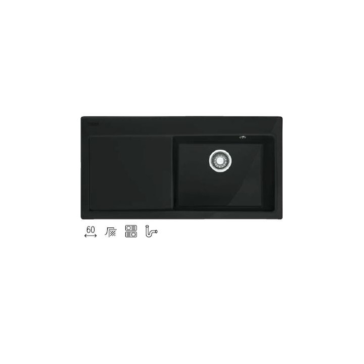 Zlewozmywak ceramiczny Franke MYTHOS 611-100 prawy - onyx