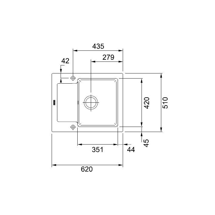 Zlewozmywak ceramiczny Franke MARIS 611-62 - biały polarny