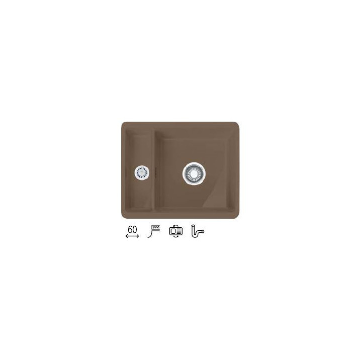 Zlewozmywak ceramiczny Franke KUBUS 160 - kremowy