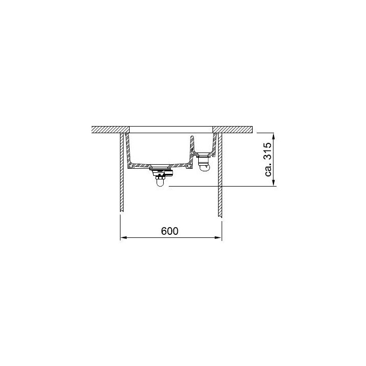 Zlewozmywak ceramiczny Franke KUBUS 160 - onyx