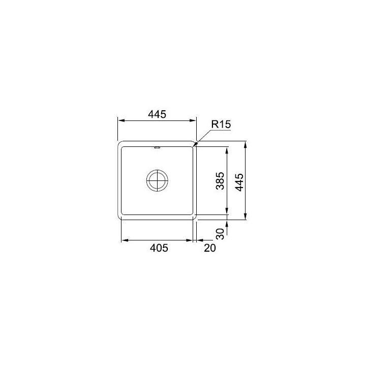Zlewozmywak ceramiczny Franke KUBUS 110-40 - czarny mat