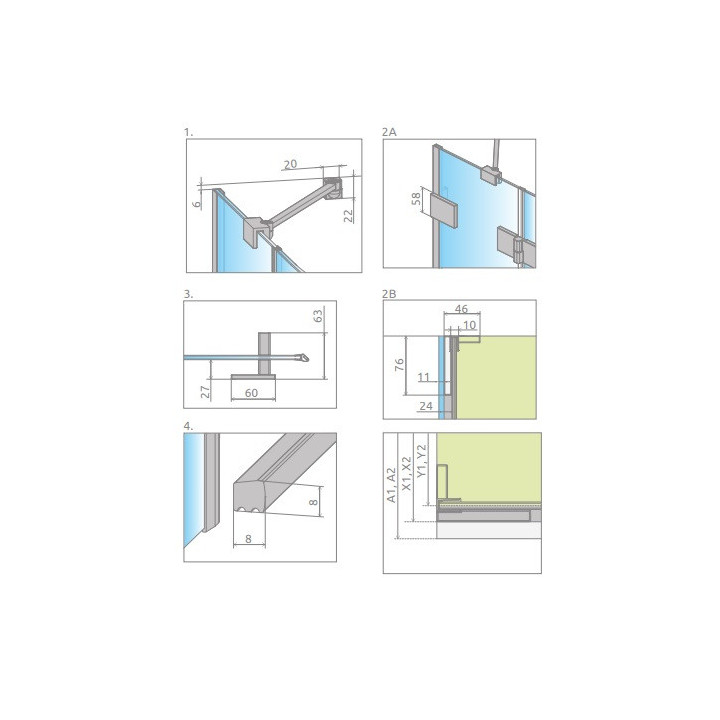 Drzwi prysznicowe do wnęki Radaway Espera Pro DWJ 160, prawe, 1600x2000mm, ciche domykanie, profil chrom