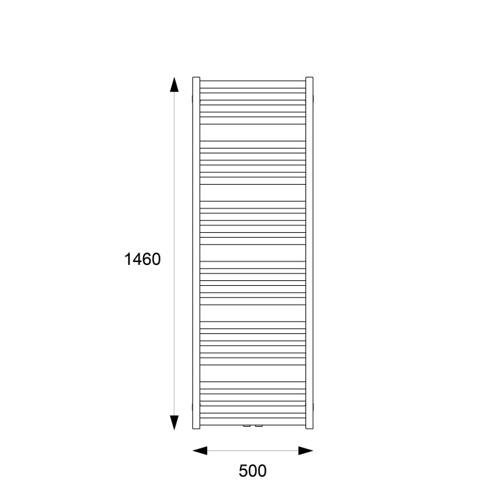 Grzejnik łazienkowy Excellent Horos 146, stalowy, 770W, biały