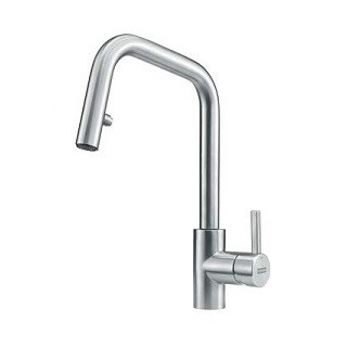 Bateria z wyciąganą wylewką Franke KUBUS PULL-OUT SPRAY - stal szlachetna