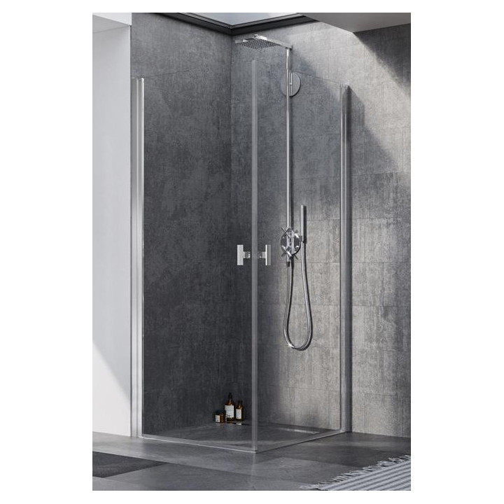 Drzwi do kabiny prysznicowej Radaway Nes 8 Black KDJ B 100, prawe, składane, 1000x2000mm, czarny profil