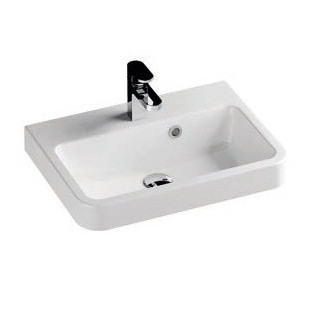 Umywalka Ravak BeHappy II, 55 cm z otworami - biała