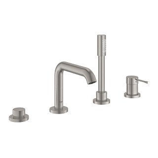 Bateria wannowa Grohe Essence, 4-otworowa, wys. 251 mm - stal nierdzewna