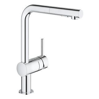 Bateria kuchenna z wyciąganą wylewką GROHE Minta 1/2" stojąca, wys. 328 mm, jednouchwytowa - chrom