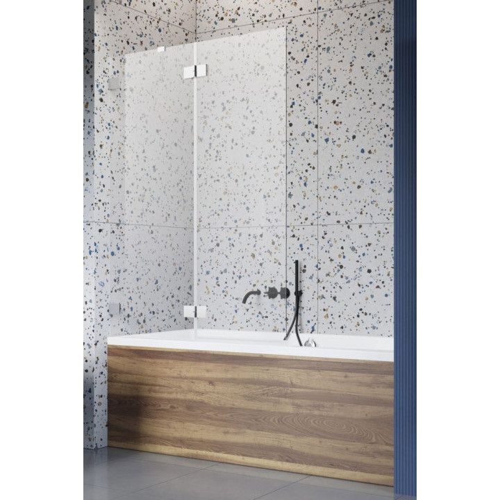 Parawan nawannowy Radaway Essenza Pro Gold PNJ II, szkło przejrzyste, 50x150cm, złoty profil