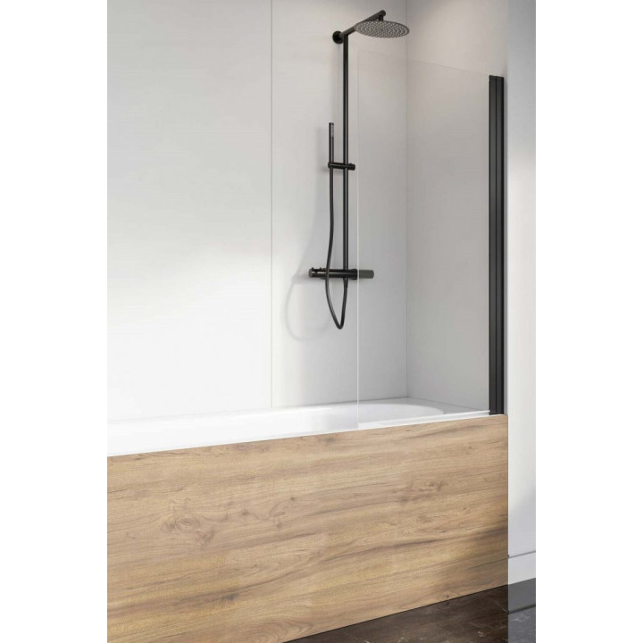 Parawan nawannowy Radaway Essenza Pro Gold PND II, lewy, szkło przejrzyste, 140x150cm, złoty profil