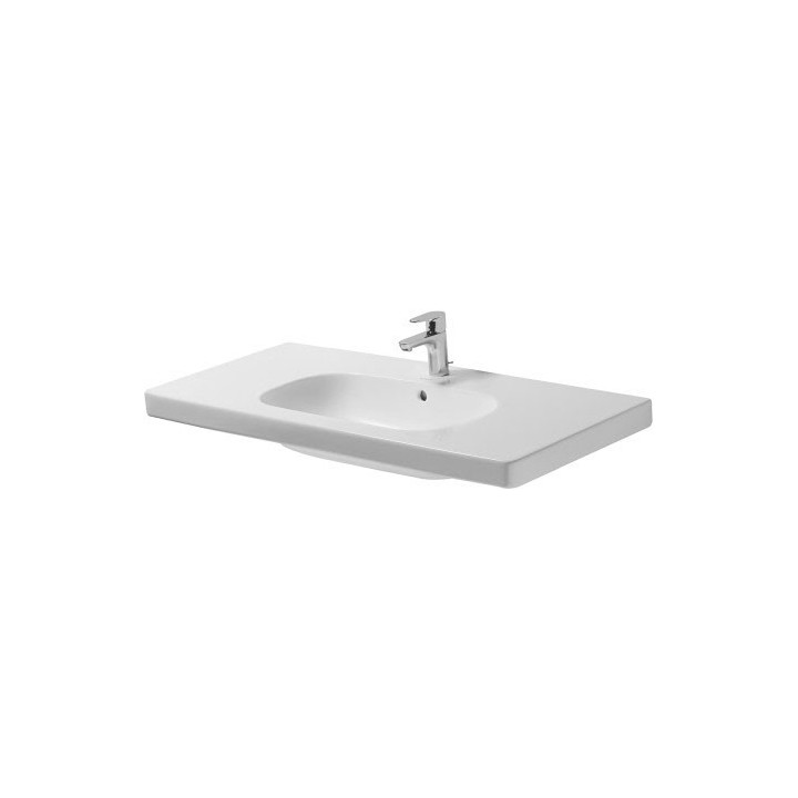 Umywalka meblowa Duravit D-Code, 105x48cm, bez otworu pod baterię, biała