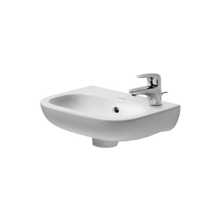 Umywalka ścienna Duravit D-Code Med, 85x48cm, bez otworu pod baterię, biała