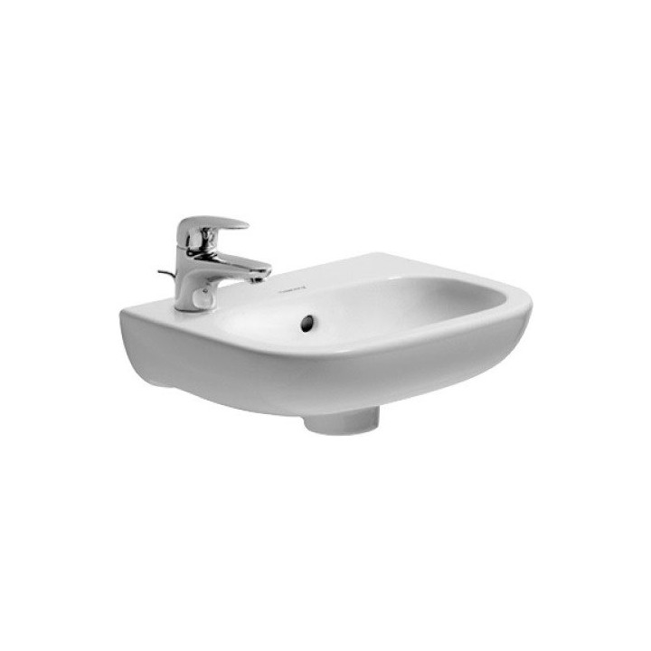 Umywalka ścienna Duravit D-Code Med, 85x48cm, bez otworu pod baterię, biała