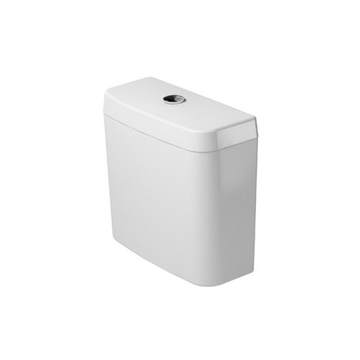 Spłuczka Duravit D-Code, 39x17cm, Dual Flush, doprowadzenie prawe lub lewe, biała