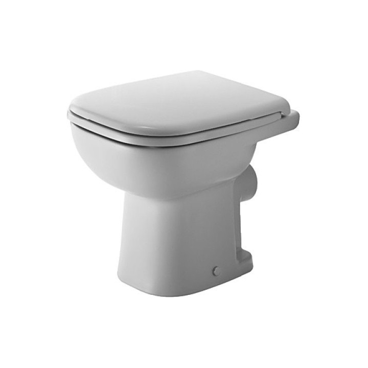 Miska stojąca Duravit D-Code, 48x35cm, odpływ poziomy, HygieneGlaze, biała