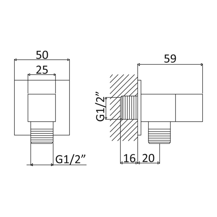 Zestaw natryskowy Bruma Quina, drążek 69cm, chrom