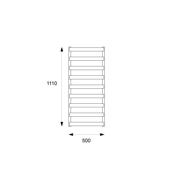 Grzejnik łazienkowy Excellent  1110x500 Meteor 111, czarny mat