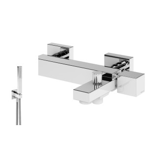 Bateria wannowa Bruma Adamastor, natynkowa, zestaw natryskowy, chrom